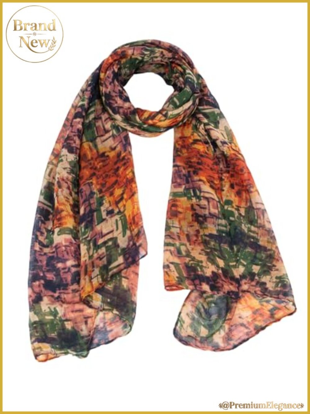 Cotton Floral Print Scarf Lightweight Shawl Wrap Women